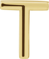 14K Gold Initial T Single Earring - Yellow Gold