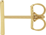 14K Gold Initial V Single Earring - Yellow Gold - view 2