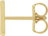 14K Gold Initial W Single Earring - Yellow Gold - view 2