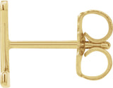 14K Gold Initial Z Single Earring - Yellow Gold - view 2