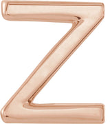 14K Gold Initial Z Single Earring - Rose Gold