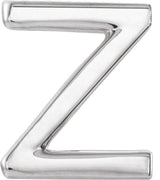 Platinum Initial Z Single Earring