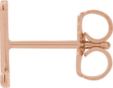 14K Gold Initial Z Single Earring - Rose Gold - view 2