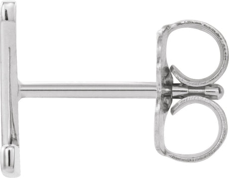 Platinum Initial Z Single Earring - view 2
