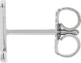 14K Gold Initial Z Single Earring - White Gold - view 2