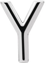 Platinum Initial Y Single Earring