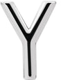 Platinum Initial Y Single Earring