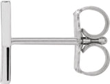 14K Gold Initial Y Single Earring - White Gold - view 2