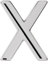 14K Gold Initial X Single Earring - White Gold