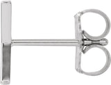 14K Gold Initial X Single Earring - White Gold - view 2