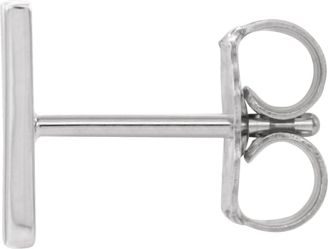 Platinum Initial W Single Earring - view 2