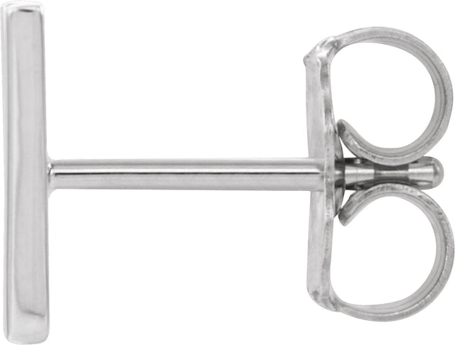 Platinum Initial W Single Earring - view 2
