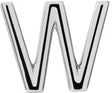Platinum Initial W Single Earring