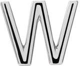 Platinum Initial W Single Earring