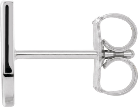 Platinum Initial U Single Earring - view 2