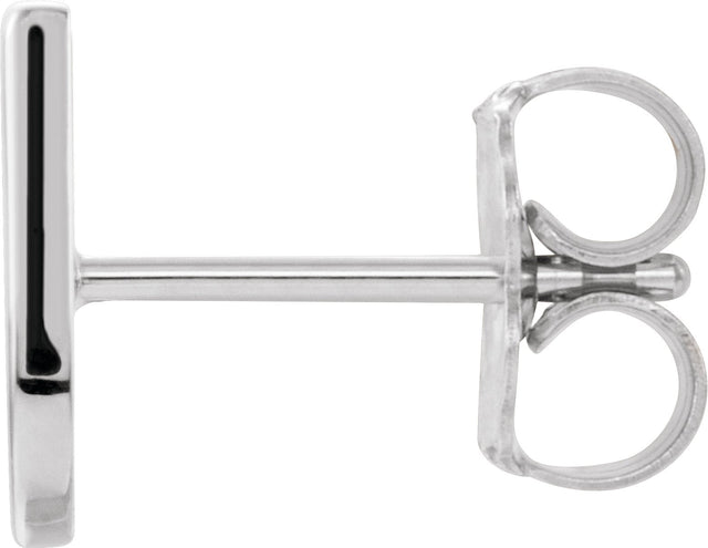 Platinum Initial U Single Earring - view 2