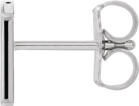 Platinum Initial T Single Earring - view 2