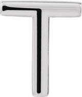 Platinum Initial T Single Earring