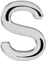 14K Gold Initial S Single Earring - White Gold