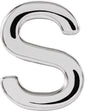 Platinum Initial S Single Earring