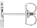 14K Gold Initial S Single Earring - White Gold - view 2