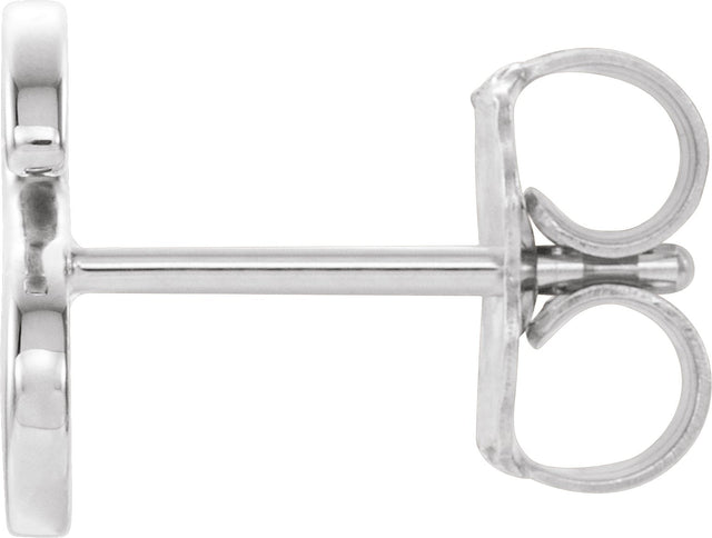 Platinum Initial S Single Earring - view 2