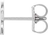 Platinum Initial R Single Earring - view 2