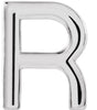 Platinum Initial R Single Earring
