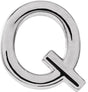 Platinum Initial Q Single Earring