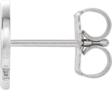 14K Gold Initial Q Single Earring - White Gold - view 2