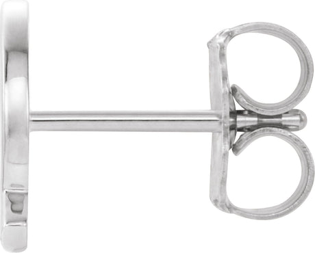 Platinum Initial Q Single Earring - view 2