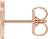14K Gold Initial P Single Earring - Rose Gold - view 2