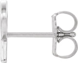 Platinum Initial P Single Earring - view 2