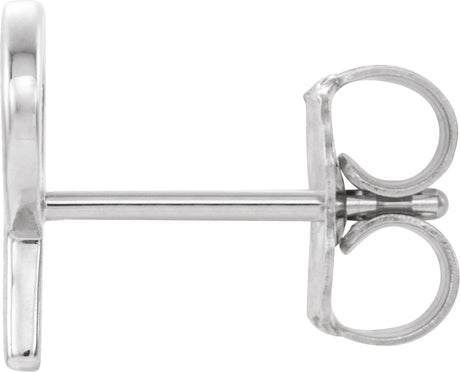 Platinum Initial P Single Earring - view 2