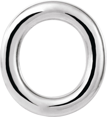 Platinum Initial O Single Earring