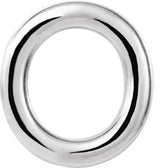 14K Gold Initial O Single Earring - White Gold