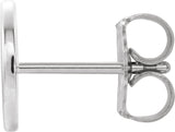 14K Gold Initial O Single Earring - White Gold - view 2