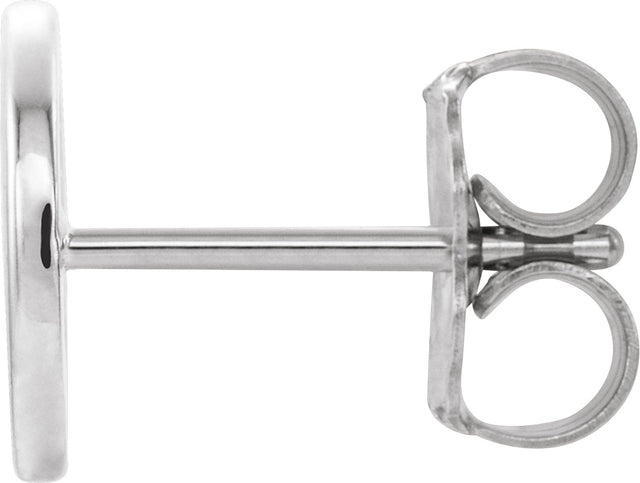 Platinum Initial O Single Earring - view 2