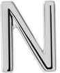 Platinum Initial N Single Earring