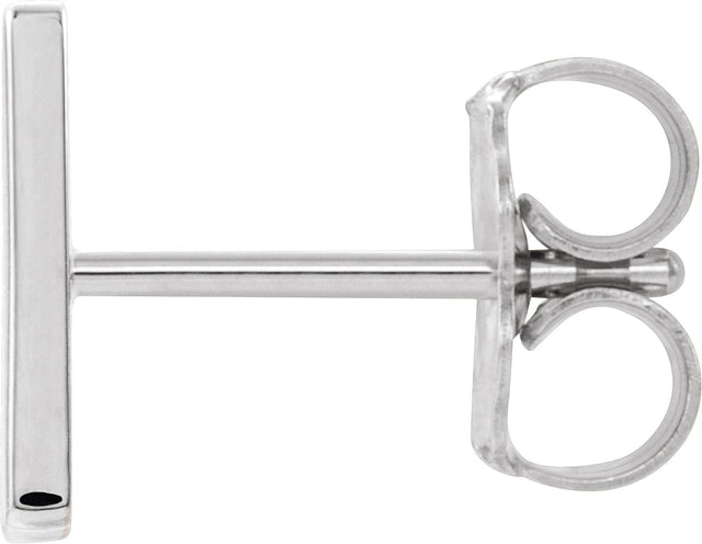 Platinum Initial N Single Earring - view 2