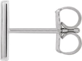 Platinum Initial M Single Earring - view 2