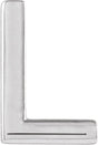 Platinum Initial L Single Earring