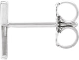 Platinum Initial K Single Earring - view 2