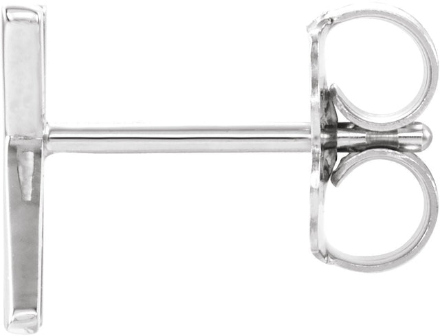 Platinum Initial K Single Earring - view 2