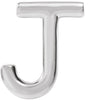 14K Gold Initial J Single Earring - White Gold