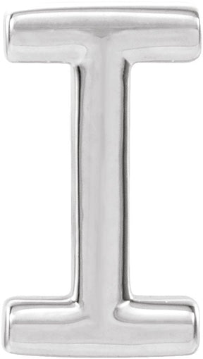 Platinum Initial I Single Earring