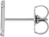 Platinum Initial I Single Earring - view 2