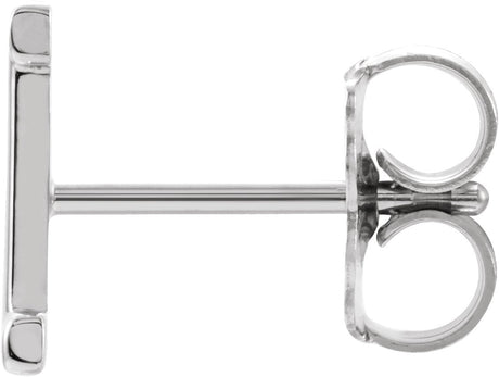 Platinum Initial I Single Earring - view 2