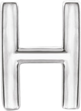 Platinum Initial H Single Earring