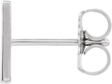 14K Gold Initial H Single Earring - White Gold - view 2